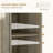 Distressed Gray Sideboard with Wood Top-259695002