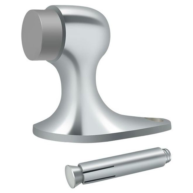 Door Stop, Polished Chrome