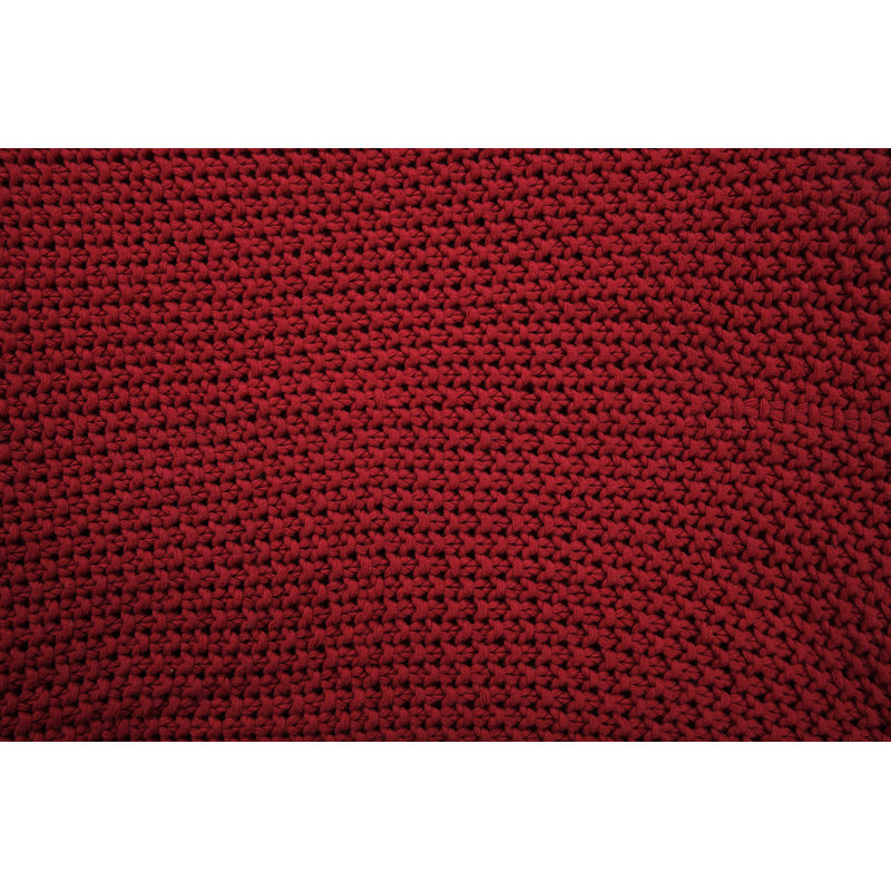 Jeté 100% coton, Rouge