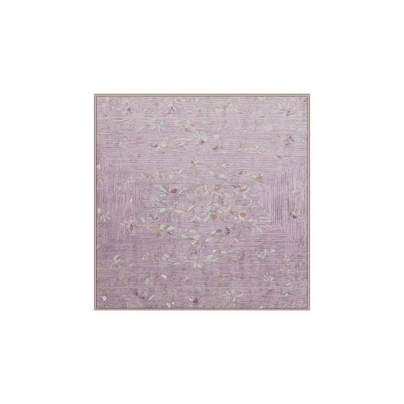 Tapis beige lavable à la machine, Carré 5 pi