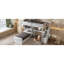 Lit simple mezzanine blanc avec escalier, rangement et bureau avec rangement, escalier au fini-146039848