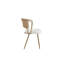Ensemble de 4 chaises de salle à manger confortables de style campagnard en métal rotin pour la cuisine