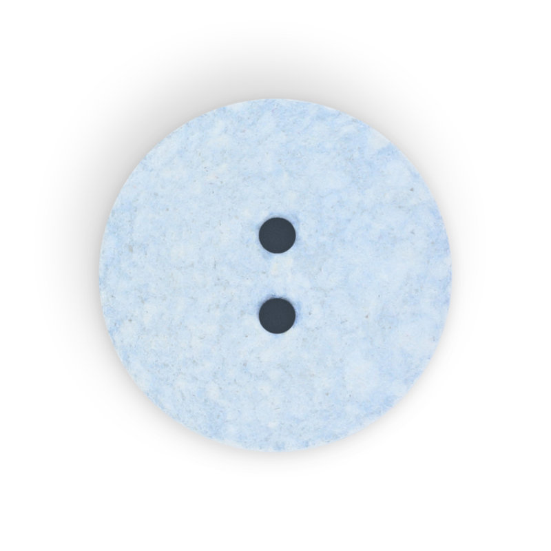 Bouton rond en coton recyclé Dritz, 18 mm, bleu clair, 9 boutons
