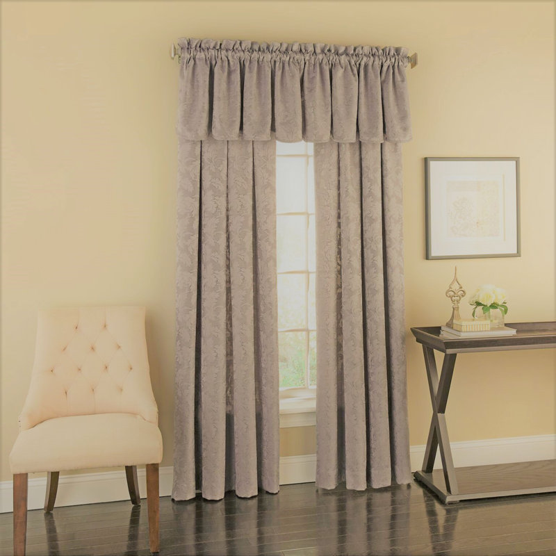 Panneau de rideau simple semi-transparent avec passe-tringle sur mesure Murray, Blanc, l 52 po x L 84 po
