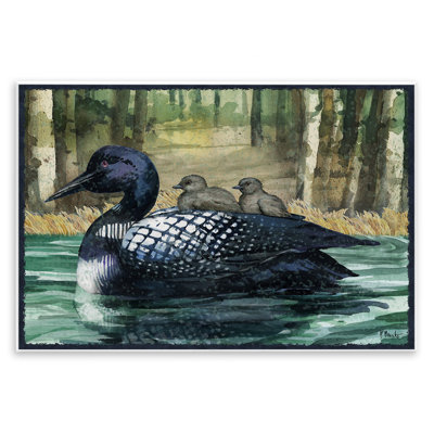 Loon Family on Lake Wall Plaque, design by Paul Brent