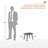 Polett Outdoor Conversation Set Solid Wood Group With Armless Chair And Side Table-1206802449-1206802452