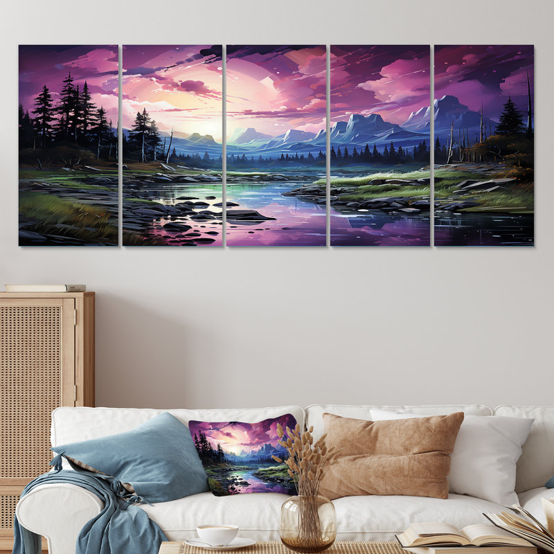 Décoration murale 5 lumières Northern Northern, H 28 po x l 60 po