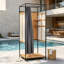 Cabine de douche d'intimité avec cadre en métal pour station de lavage de piscine, jardin et aire de rinçage à la plage