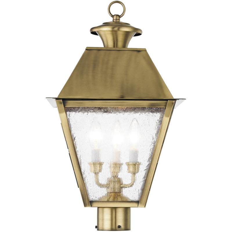 Luminaire suspendu d'extérieur 4 lumières, Laiton antique