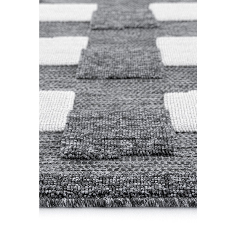 Retaaj Geometric Machine Made Indoor / Outdoor Area Rug, Rectangle 2'7" x 4'11"
