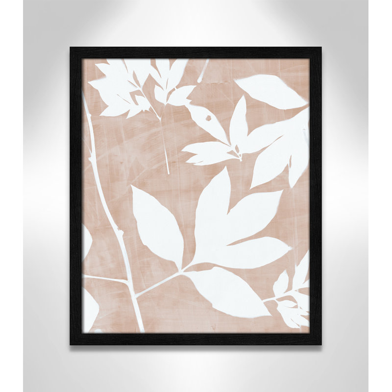 Barbonne Leaf Imprints - Picture Frame Graphic Art, Black Framed, 19" H x 16" W x 0.75" D