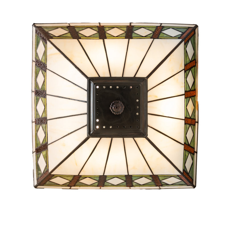 17" Square Diamond Band Mission Inverted Pendant