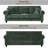 86" Rolled Arm Chenille Upholstered Sofa With Nailhead Trim & Solid Wood Legs, 3-seater Couch-753141951