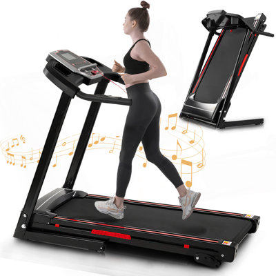 Folding Treadmills For Home - 3.5HP Portable Foldable With Incline, Electric Treadmill For Running Walking Jogging Exercise With 12 Preset Programs, Indoor Workout Training Space Save Apartment,APP