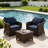 Fade Resistant Outdoor Chair Cushions Set Of 2, Deep Seat Patio Cushions 22 X 24 With Removable Cover, 28D High Resilience Foam Replacement Outdoor Seat Cushions With For Sofa, Adirondack Chair, Sectional,Light Blue-124896514-124896511