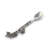 Farmer's Market 1 Piece Pewter Wood Stainless Steel Sugar Spoon