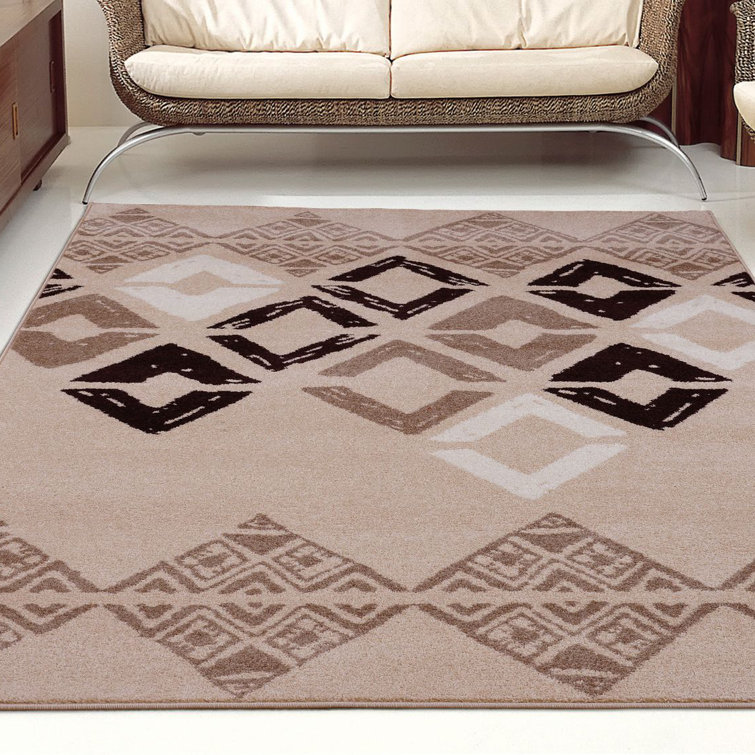 Tapis géométrique caramel Flash