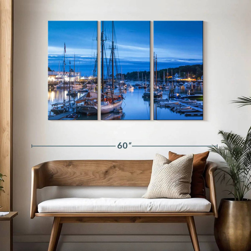 Sebbie Camden Harbor In Maine, 32" H x 50" W