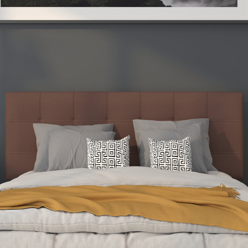 Ciriaca Quilted Tufted Upholstered Headboard, Dark Brown, Full