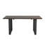 Solid Wood Top Metal Base Dining Table