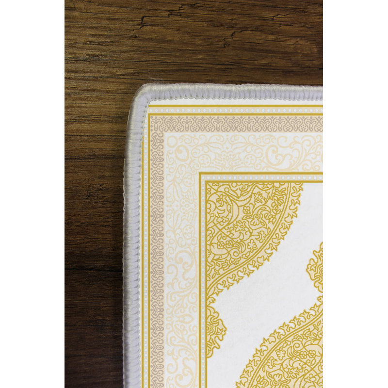 High-Quality Area Rug (5.9 x 9.2 ft), White, 100% Polyester, 650 g/m² | Antibacterial, Eco-Friendly, Non-Slip PVC Dot Underside | Machine Washable, 0.16 in Pile Height | Perfect for Living Room, Bedroom & Home Décor