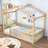 Vonie Wood Daybed with Roof and Slats-656567933-656634594
