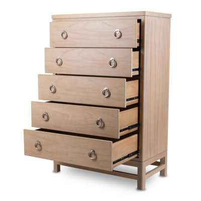 Commode 5 tiroirs Monterey - finition grès