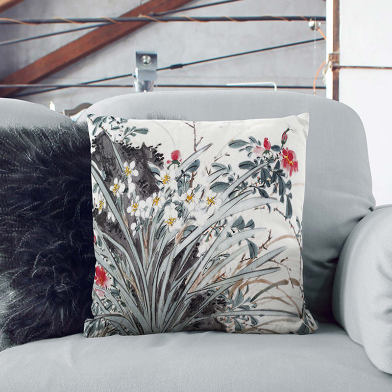 Square Throw Cushion, 40cm H x 40cm W x 15cm D