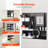 Pegboard Combination Kit, 11" x 11" Plastic Pegboard, 4 Panels, Peg Board Wall Organizer Kit with Accessories, Black-1541386979