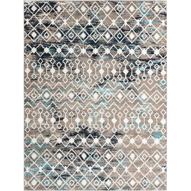Geometric Indoor Rug, Rectangle 10' x 13'