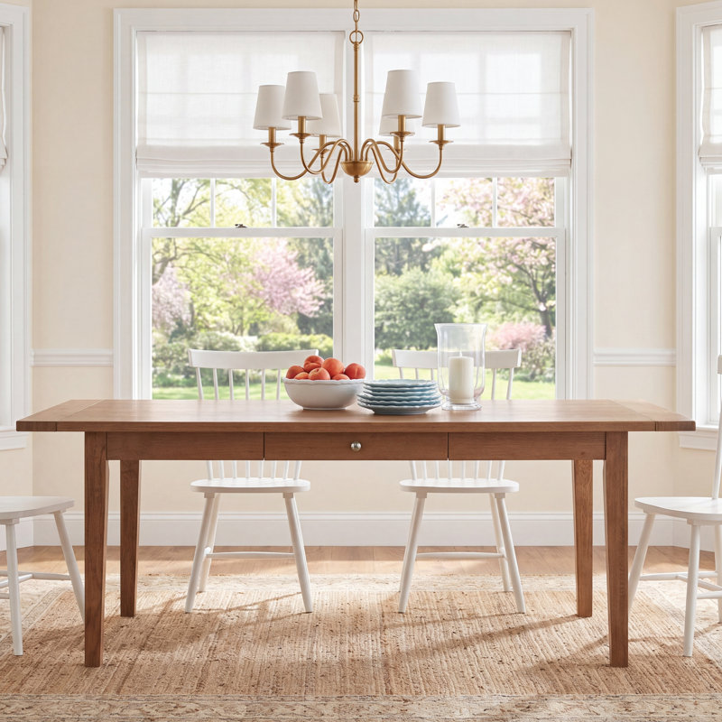 Rosalie Oak Solid Wood Base Dining Table