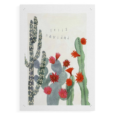 Desert Christmas Cactus II - Impression sur toile seulement - SANS CADRE
