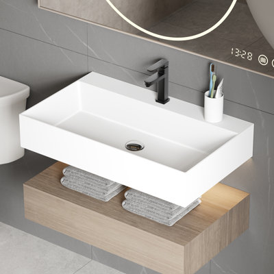 Lavabo de salle de bain mural 30 pouces