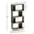 Small Area 4 Bookcase - Rustic Industrial Design, Black+gold, Functional Storage Choice Solution