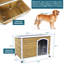 Abri d'extérieur pour chien en bois, convenant aux chiens de grande race et aux chiens météorologiques, fait de bois avec plancher-316207931-316207932