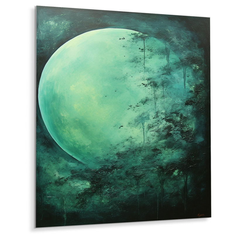 «Jade Jewel Spooky Mooonlight Fog I» sur, H 20 po x l 12 po x P 1 po