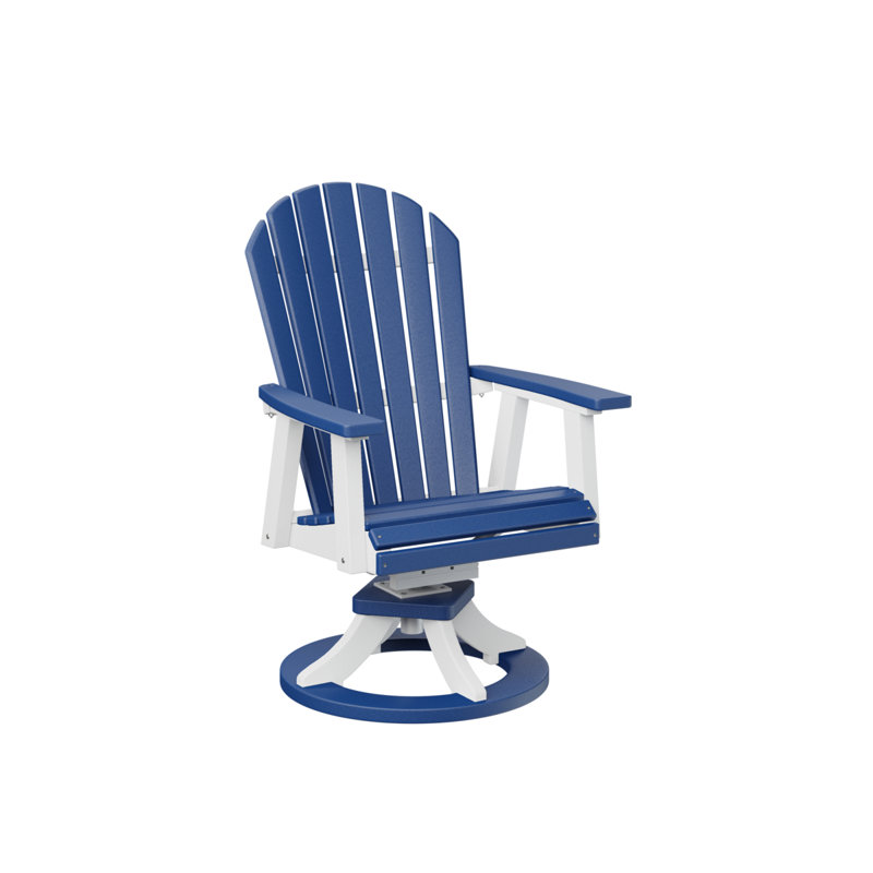 Chaise de salle à manger pivotante Decarri, Bleu pacifique