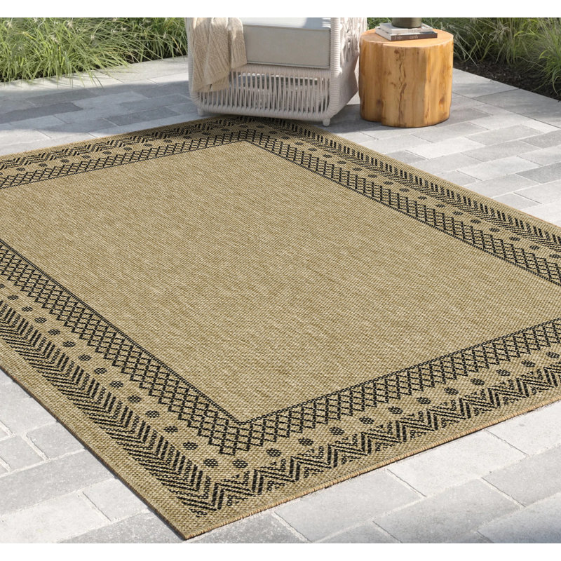 Tapis 5 pi 3 po x 7 pi 3 po - Teinture de polypropylène de la collection Earth convenant aux endroits très passants 7,25 po intérieur extérieur