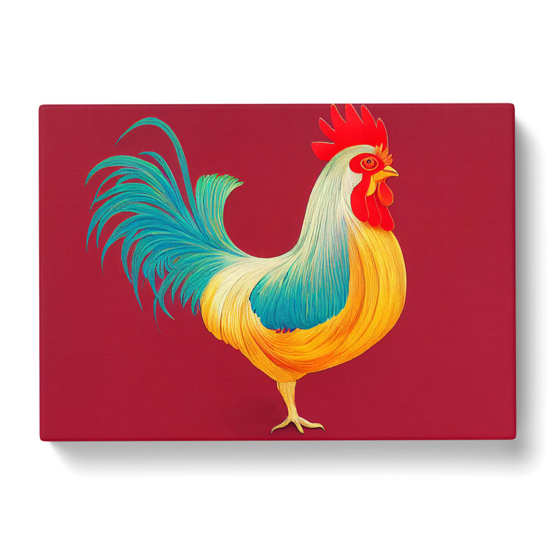 Beaming Rooster - Wrapped Canvas, 40cm H x 60cm W x 3cm D