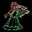 Décoration de fenêtre de Noël ange illuminé 18 po