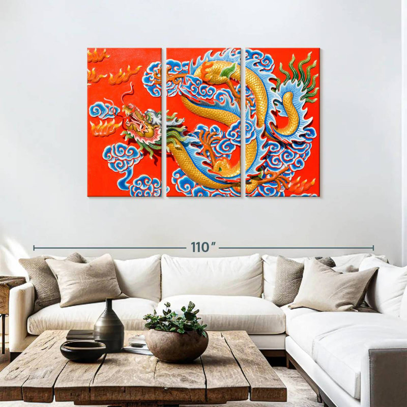Brampt Dragon Chinese, 48" H x 74" W