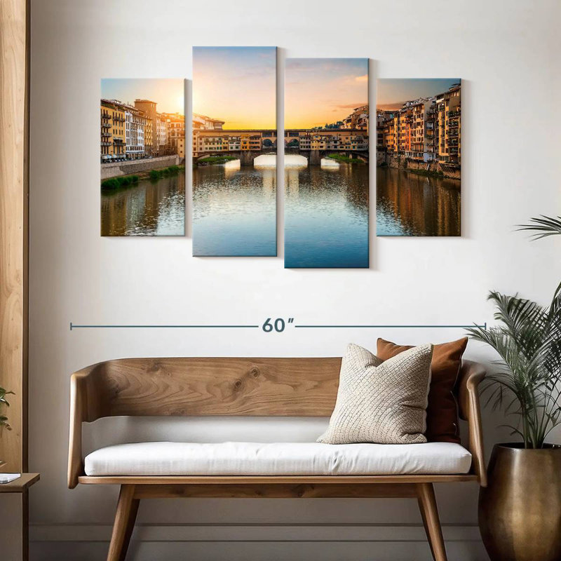 Lilie Ponte Vecchio Bridge, H 32 po x l 52 po