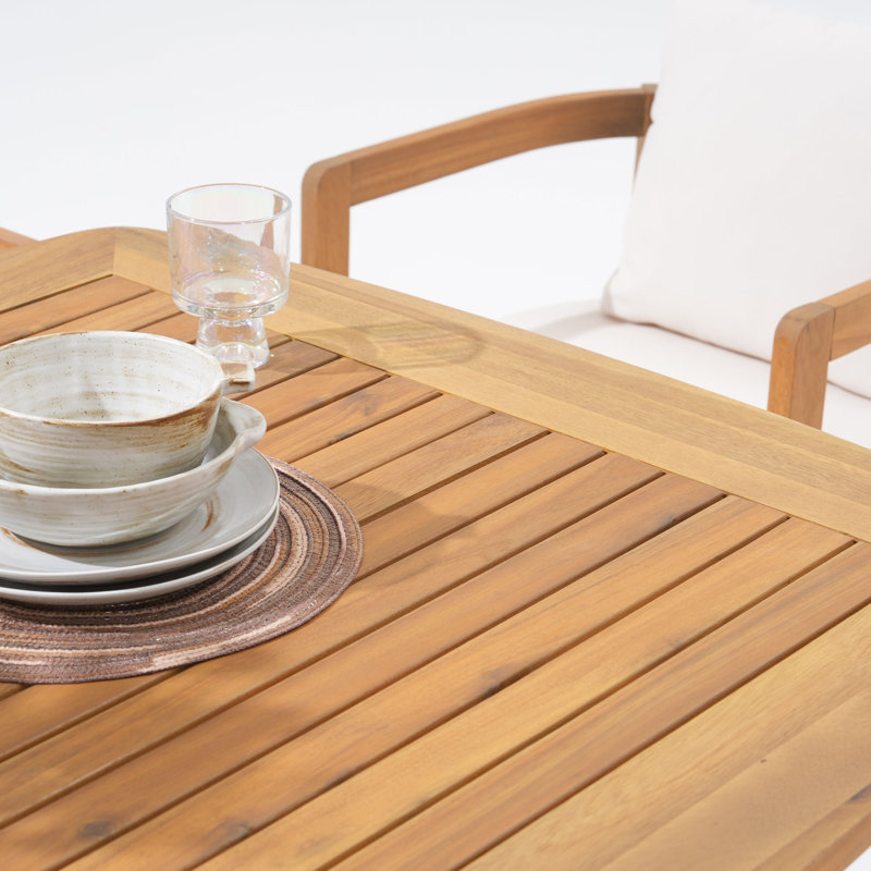 Ensemble repas pour 8 personnes avec coussins de patio, H 30,1 po x l 82,6 po x P 39,3 po, 8