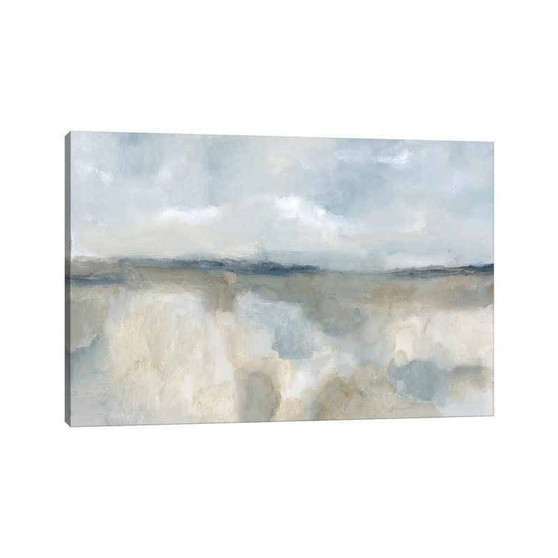 «Neutral Coast» par Blakely Bering, impression abstraite, Toile tendue, H 40 po x l 60 po, Sans cadre