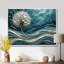 Pissenlit argenté dans des vagues turquoise éclatantes - Pissenlit, impression d'art mural-1187597121-1187597126