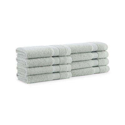Aston & Arden Extra Soft & Plush 600 GSM Aegean Cotton Solid Turkish Washcloths (Pack of 8)