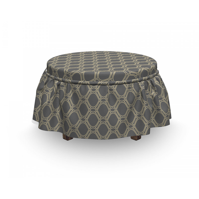 Housse pour à rayures repose-pieds oval shapes