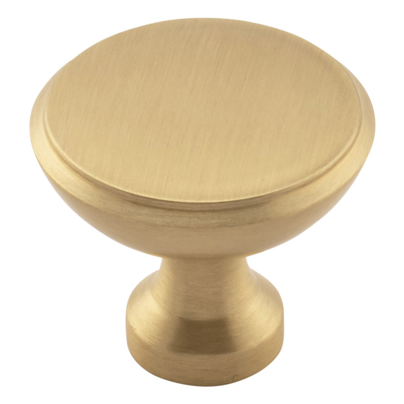 Edgewood Round Knob, Satin Brass