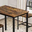 Ensemble de table de bar industriel avec 2 chaises, conception peu encombrante pour la cuisine, le salon et les espaces de fête-1838988089-1838988086-1838988090