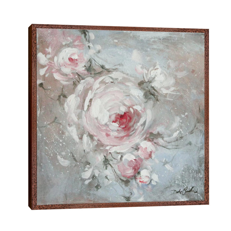 Blush I by Debi Coules - Painting on Canvas, Brown Framed, 93.98 cm H x 93.98 cm W